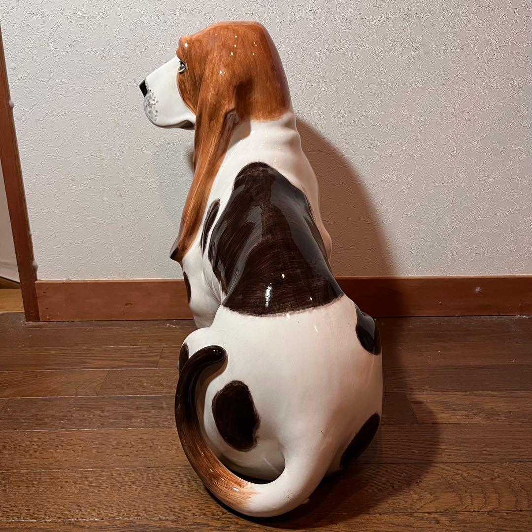 バセットハウンド 陶器 置物 犬の置物 インテリア オブジェ