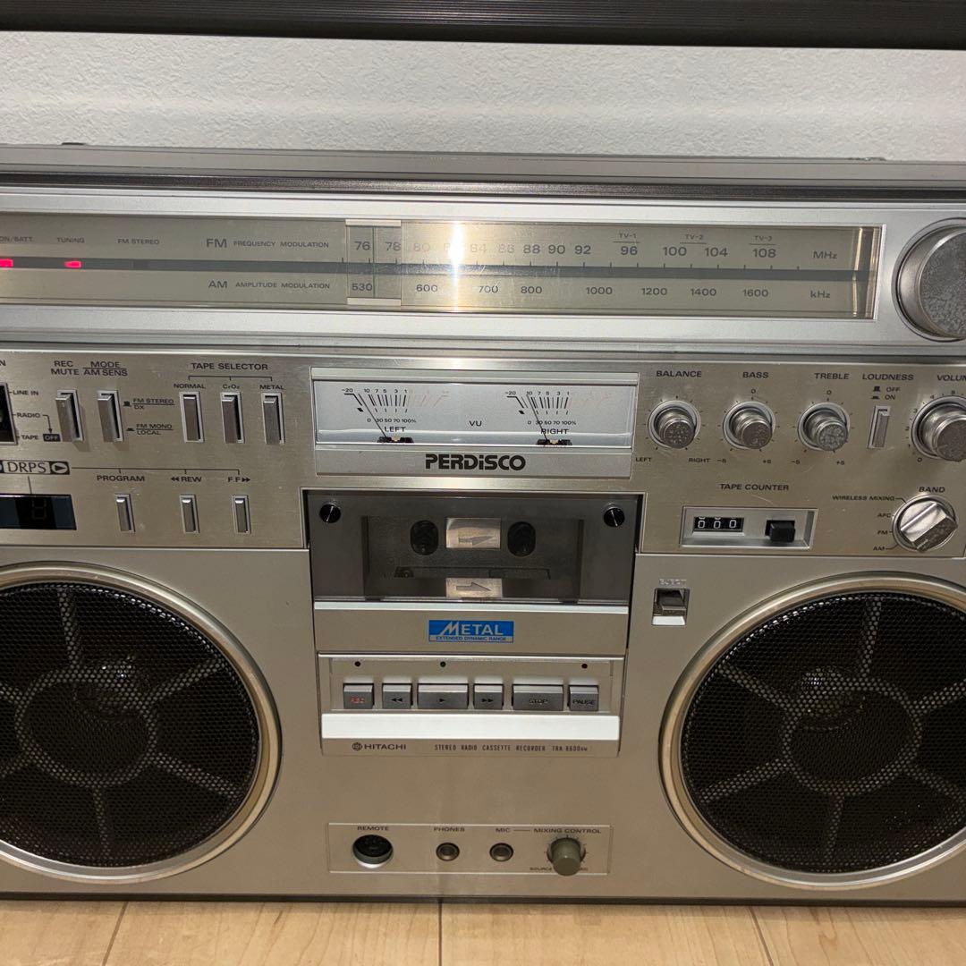 名機　日立 TRK-8600 RMラジオ・カセットレコーダー　ジャンク品