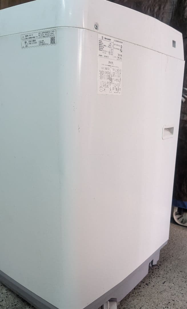 シャープ全自動洗濯機ES-GE7E-W 2021年製　中古品縦型洗濯機 ホワイト
