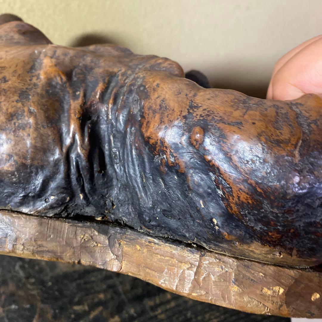 木の根ひょっこり猫　煙草盆