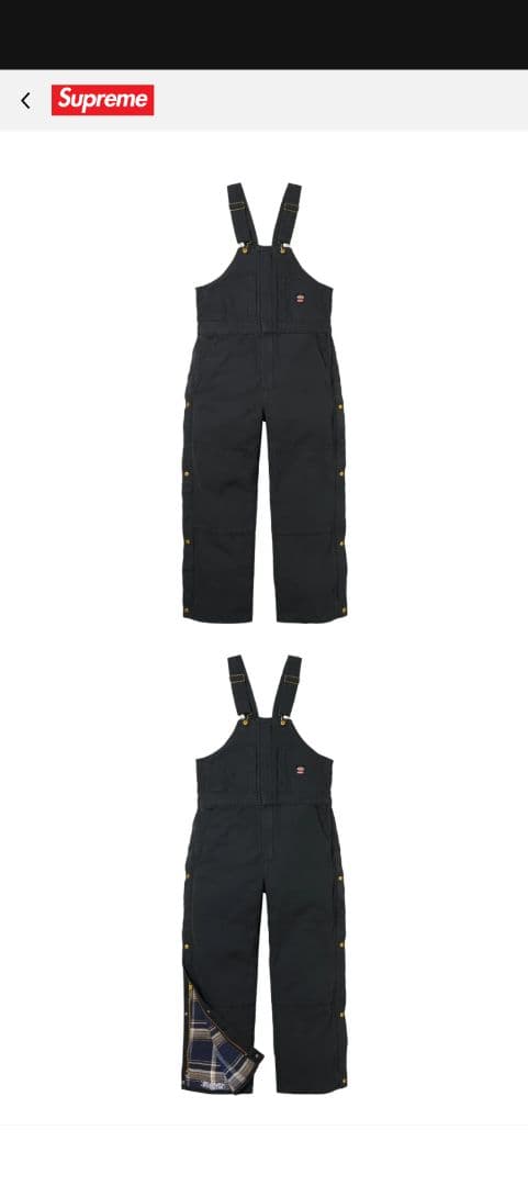 パンツ Supreme Dickies Flannel Lined Overall