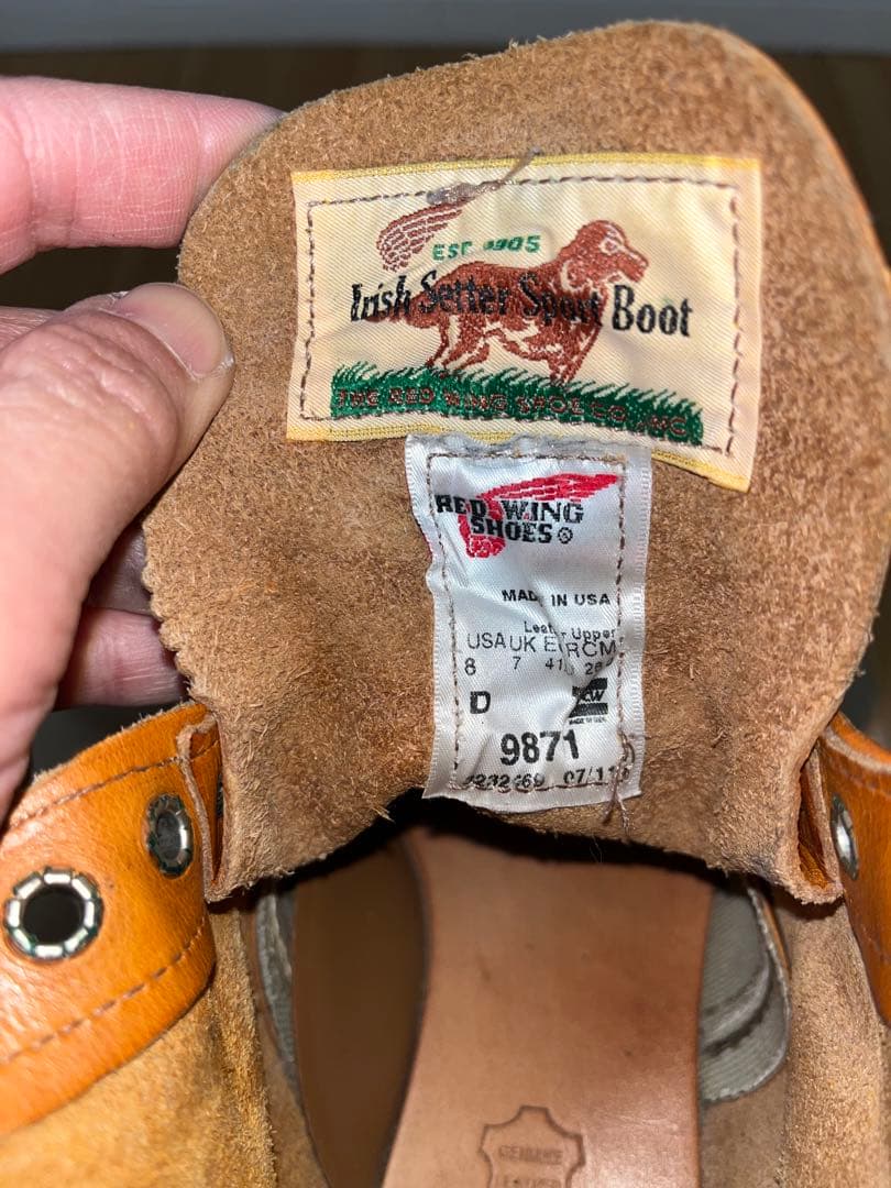 レッドウイング 9871 アイリッシュセッター 8D ゴールドラセット