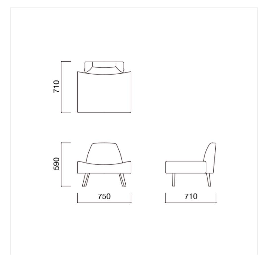 IDEE イデー 1人掛けソファ ネイビー IDEEオリジナル