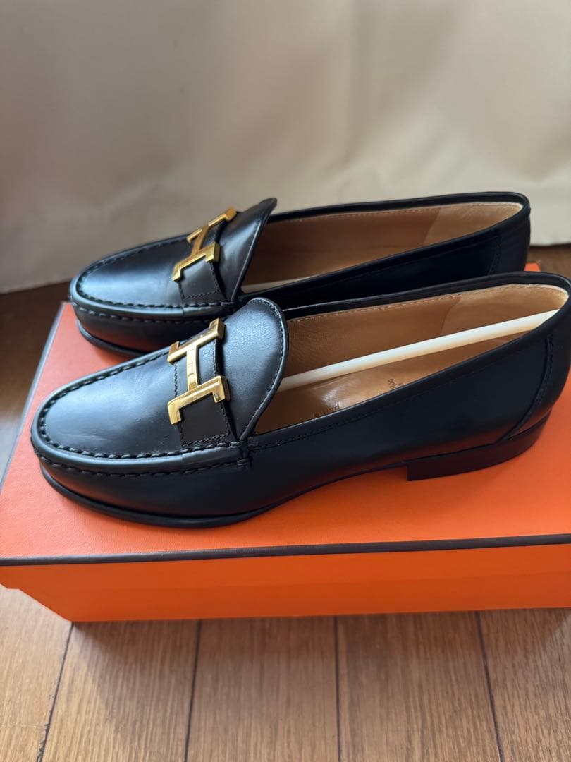 新品未使用　エルメス　コンスタンス ローファー ゴールド金具　35 1/2