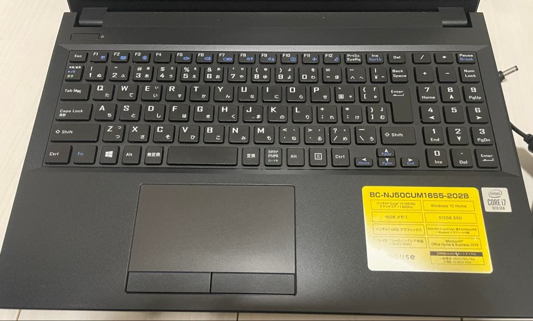 ジャンク品　mouse ノートPC ACアダプター付き