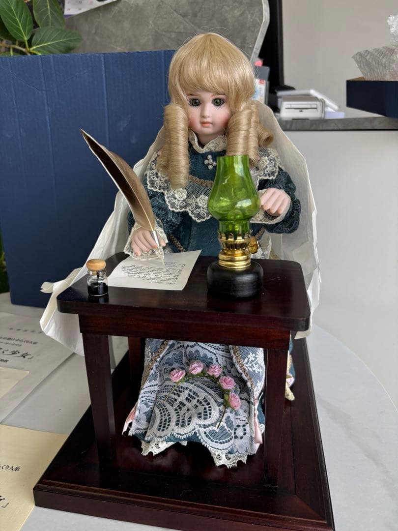 ジュモー・オートマタ 手紙を書く少女 オルゴール仕掛 からくり人形 認定書説明書