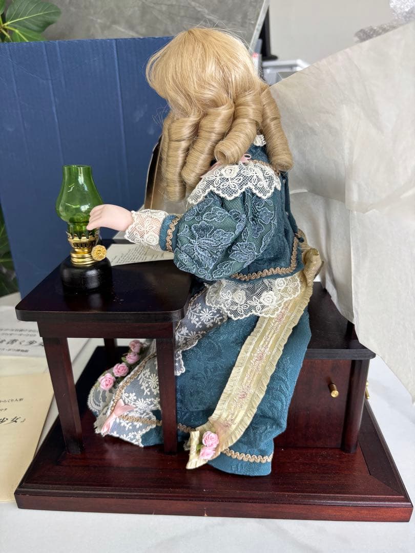 ジュモー・オートマタ 手紙を書く少女 オルゴール仕掛 からくり人形 認定書説明書