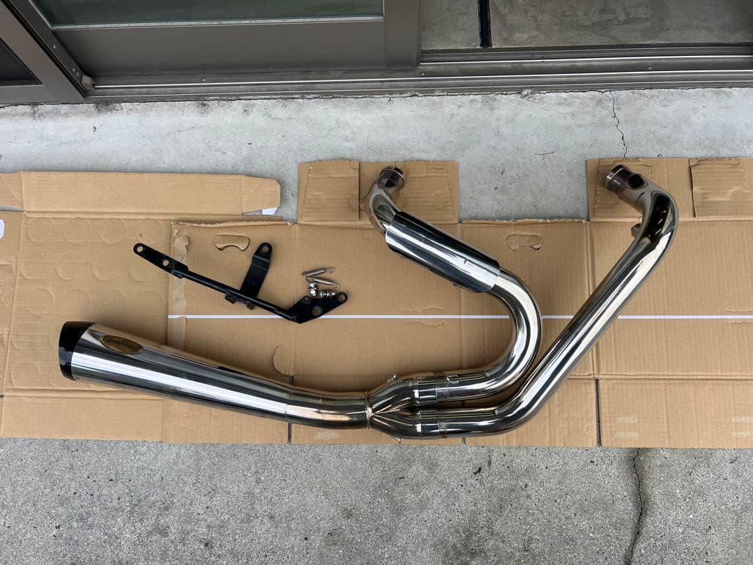 スポーツスター用 フルエキ 2in1マフラー グリーミングワークス