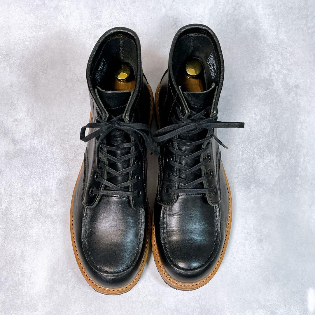 ☆未使用級☆【ホーキンス】ワークブーツ (27) モックトゥ　本革　レースアップ