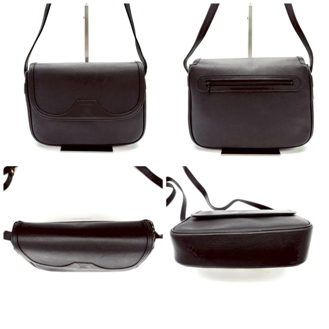 BURBERRY バーバリー ショルダーバッグ レザー 旧ロゴ ノバチェック.