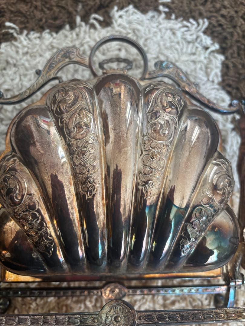 アンティーク◾️シルバープレート製 ◾️シェル型 ◾️ビスケットウォーマー