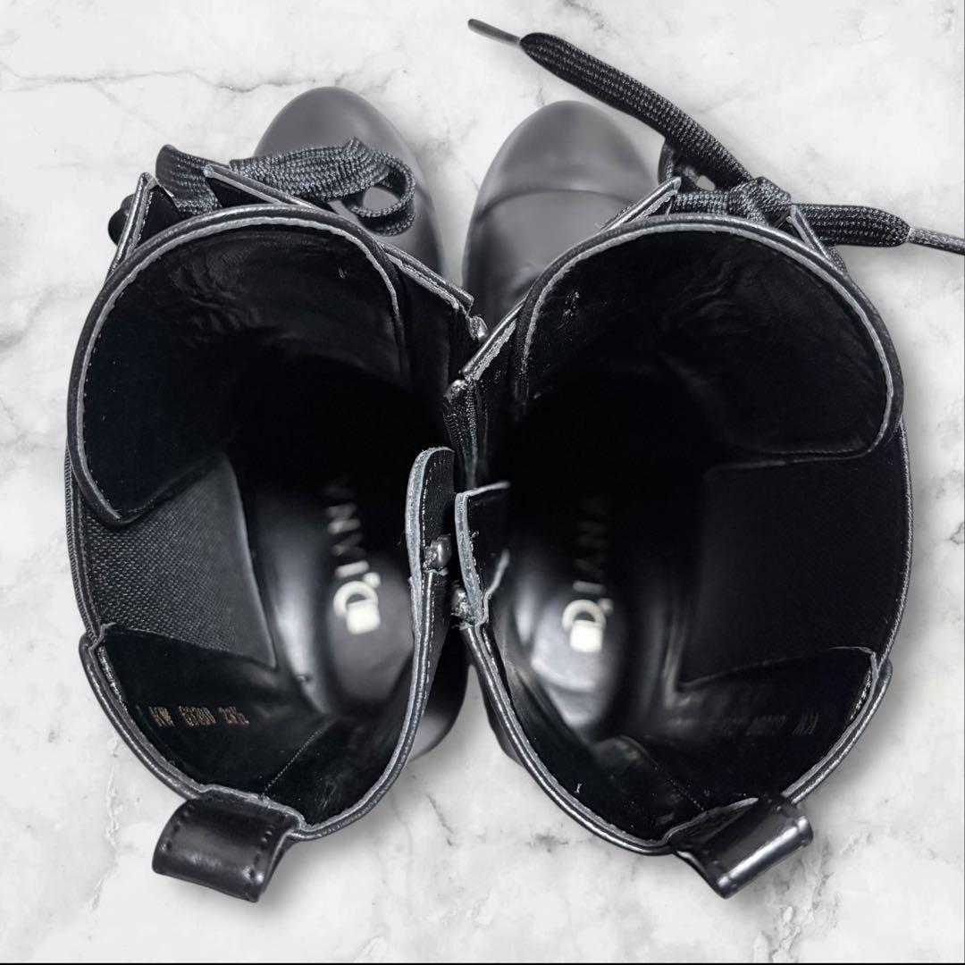 極美品✨DIANA ダイアナ レースアップ ブーツ 23.5cm レザー 黒