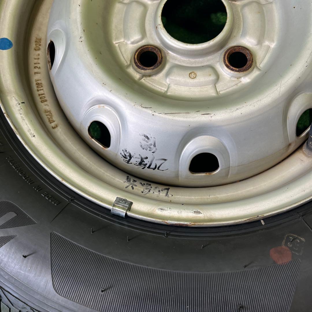 145/80R12 LT 22年製　鉄ホイールセット　送料込み　1656-①