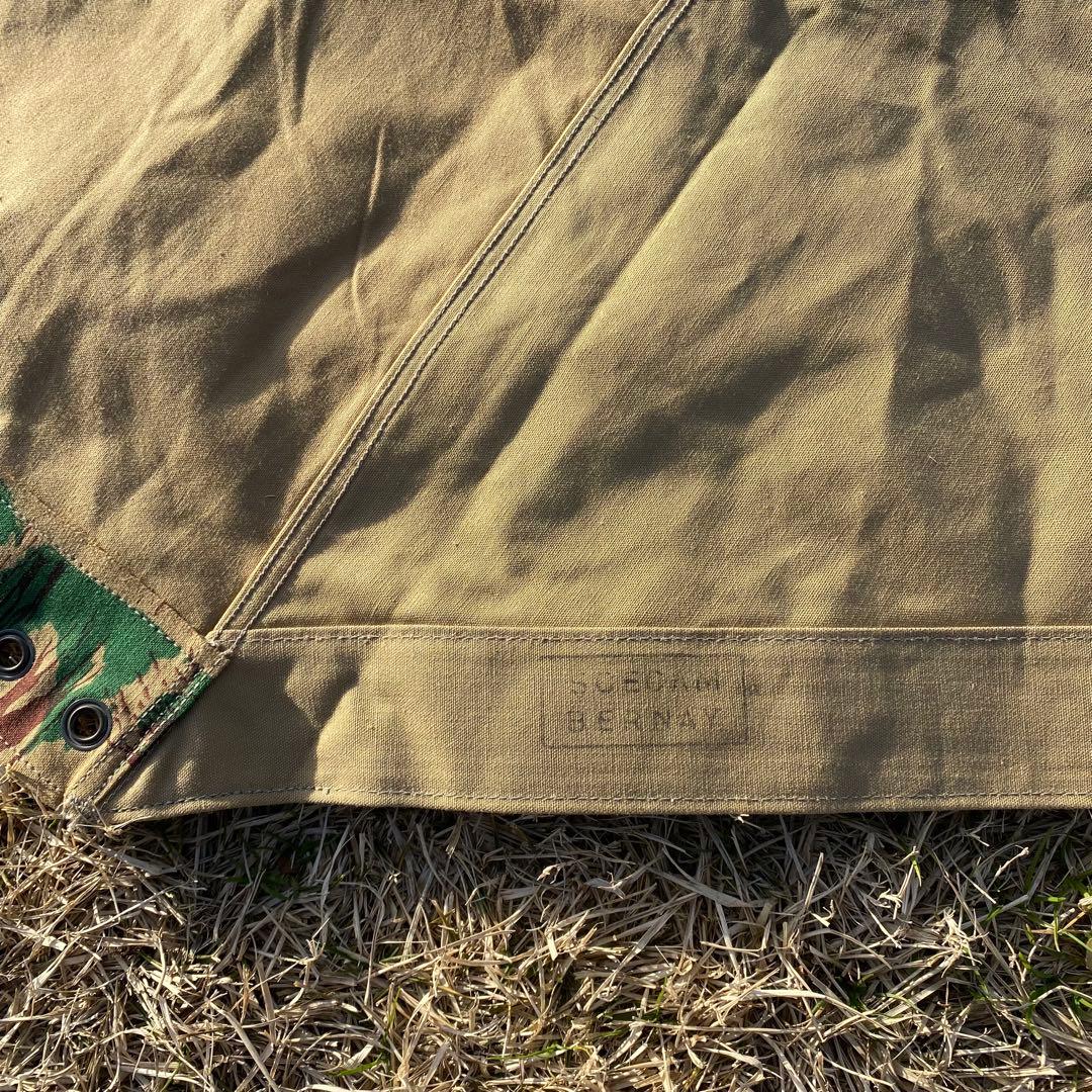 【超レア・未使用】フランス軍幕＊幕のみ　パップテント　ハーフ　１枚　リザードカモ