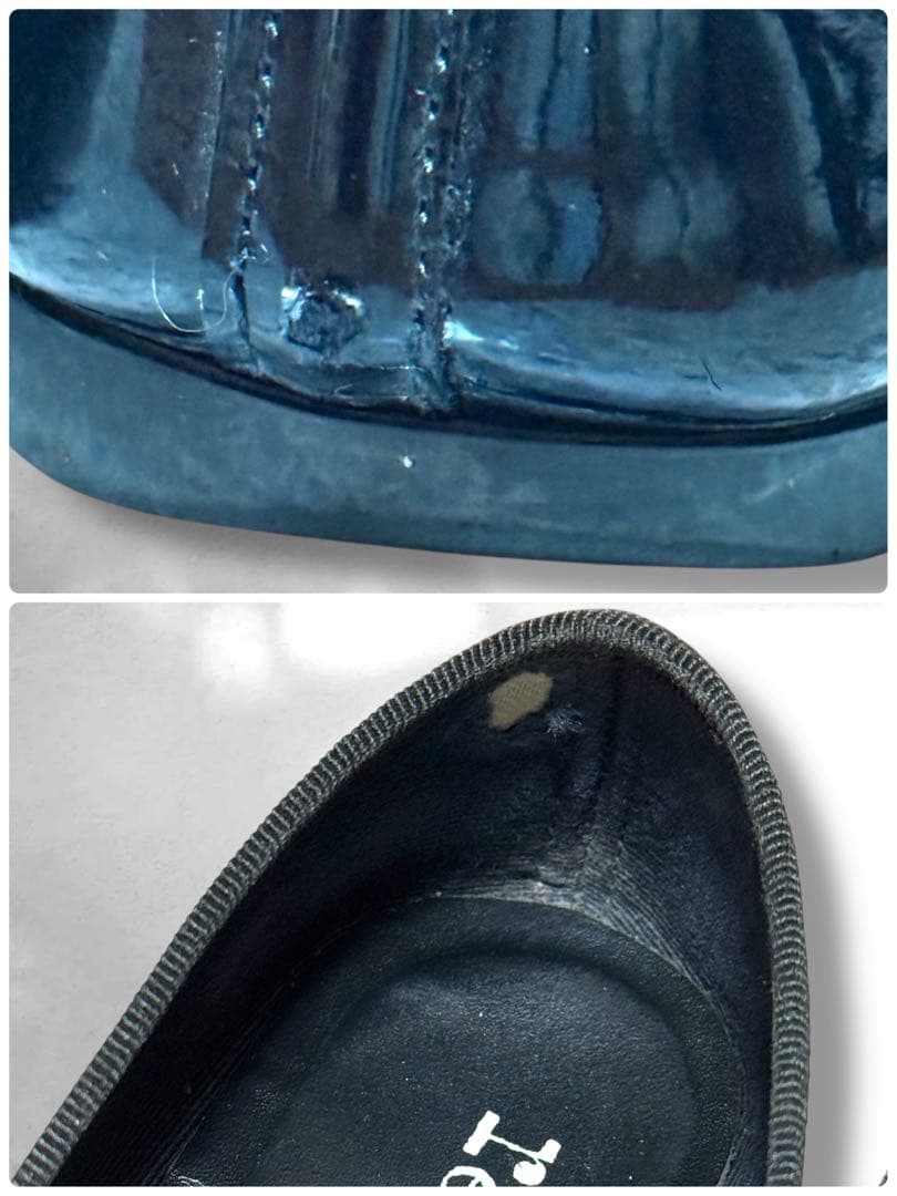 repetto レペット JUNON バレエシューズ ブラックエナメル　牛革