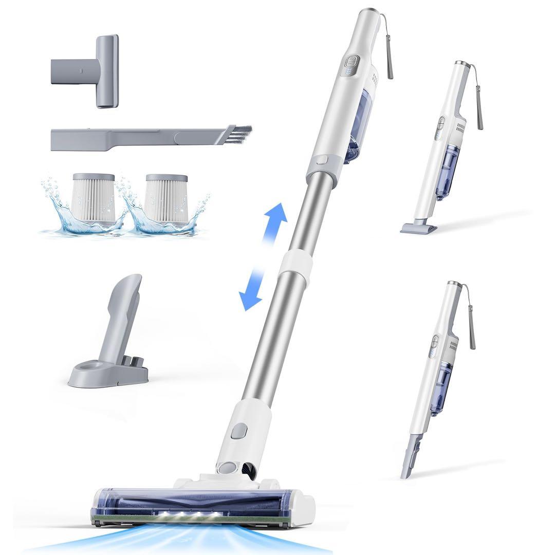 26KPa超強力吸引力&0.73kg超軽量コードレス掃除機 一人暮らし