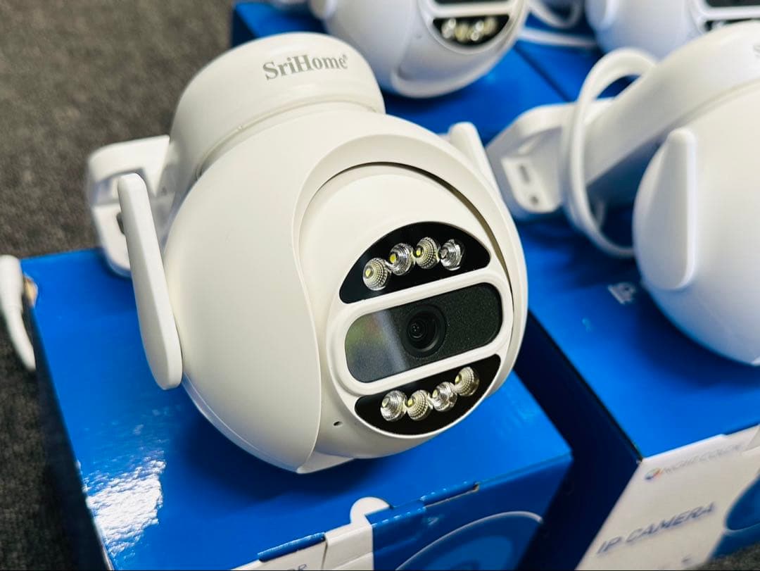 最新ワイヤレス防犯カメラ6台セット500万画素タッチパネル1TB HDD内蔵付き