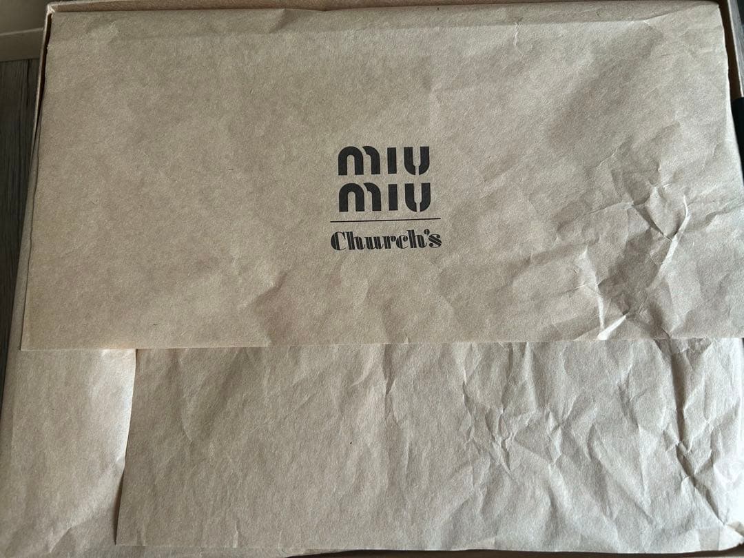 【新品未使用】miumiu×Church's ウイングチップ39 26cm相当