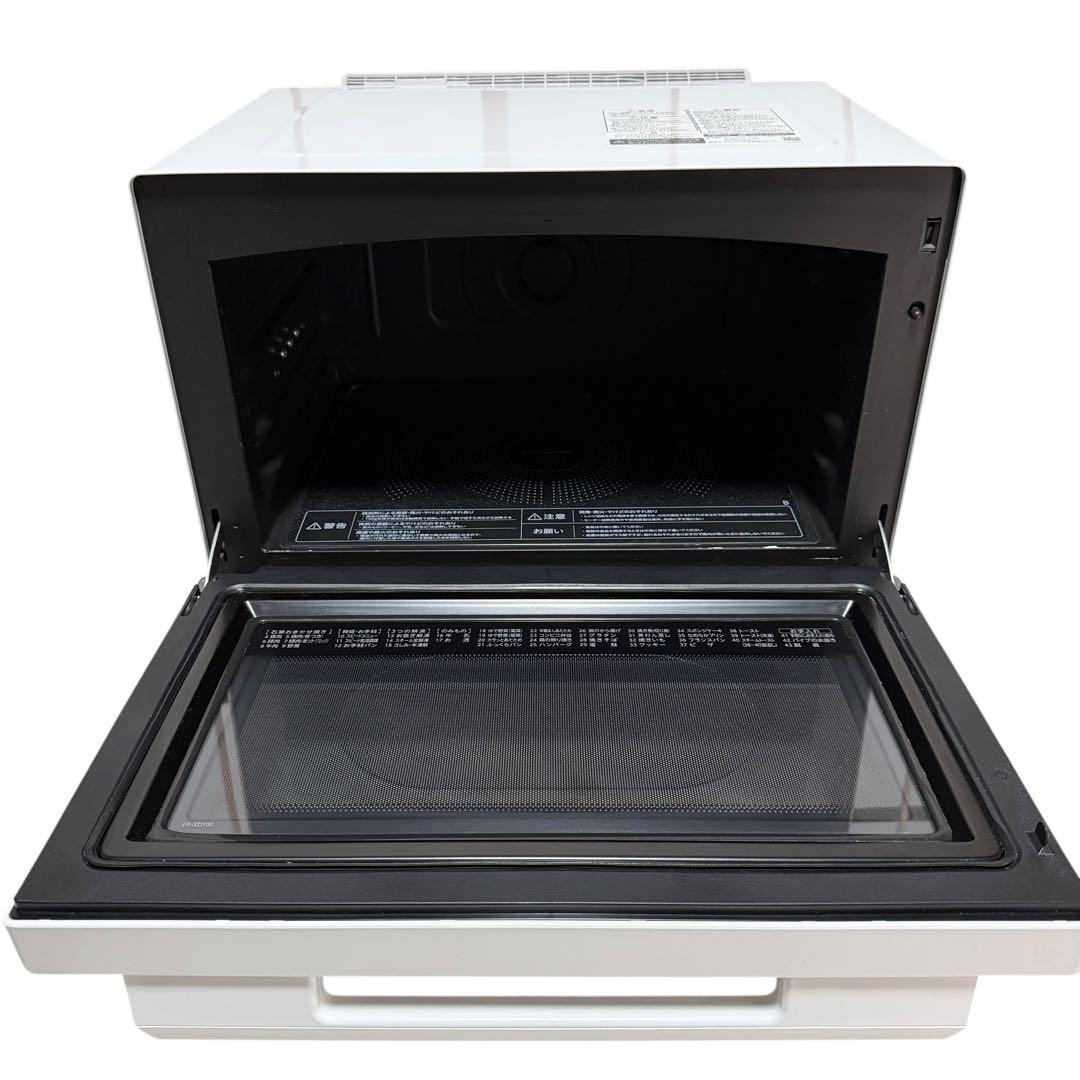 【美品】東芝 石窯ドーム ER-XD100-W 30L 過熱水蒸気 1229-4