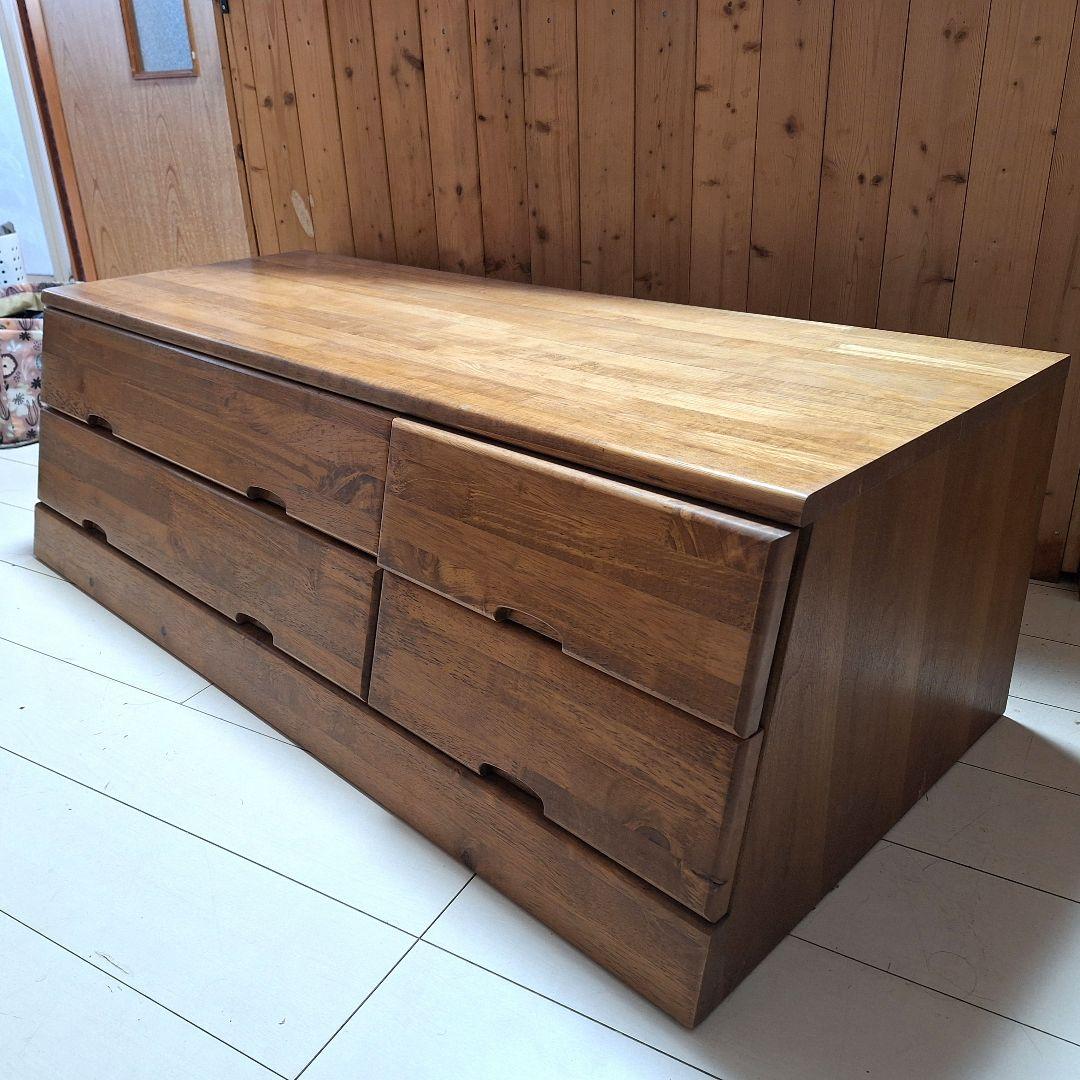 イペ材　テレビボード　ローボード　タンス　収納　スタイリッシュ　アンティーク