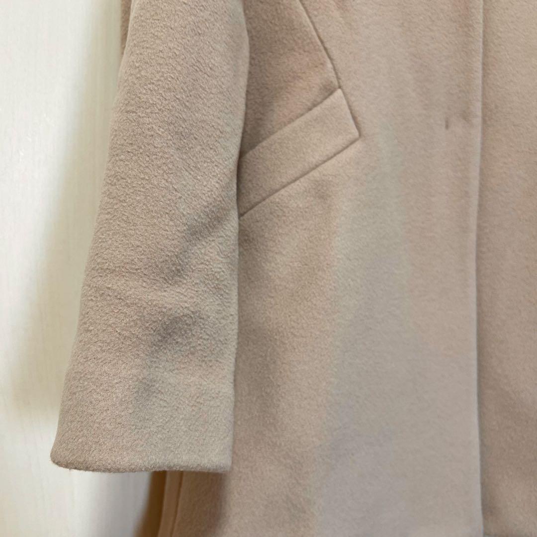 20AW♡ANAYI アナイ ダブルビーバーフードコート 38 キャメル