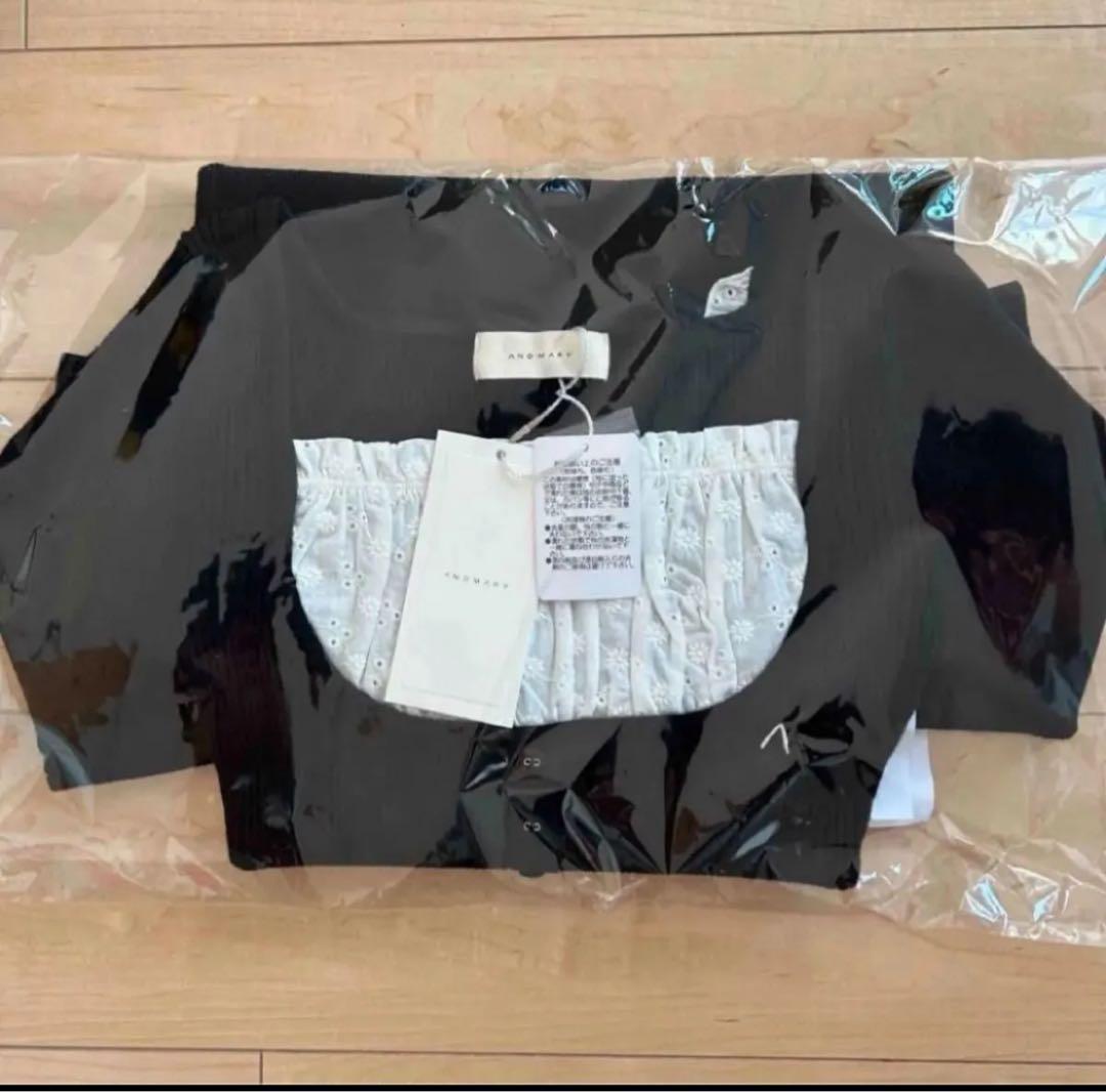 新品タグ付 ANDMARY Poppy lace mini dress 黒