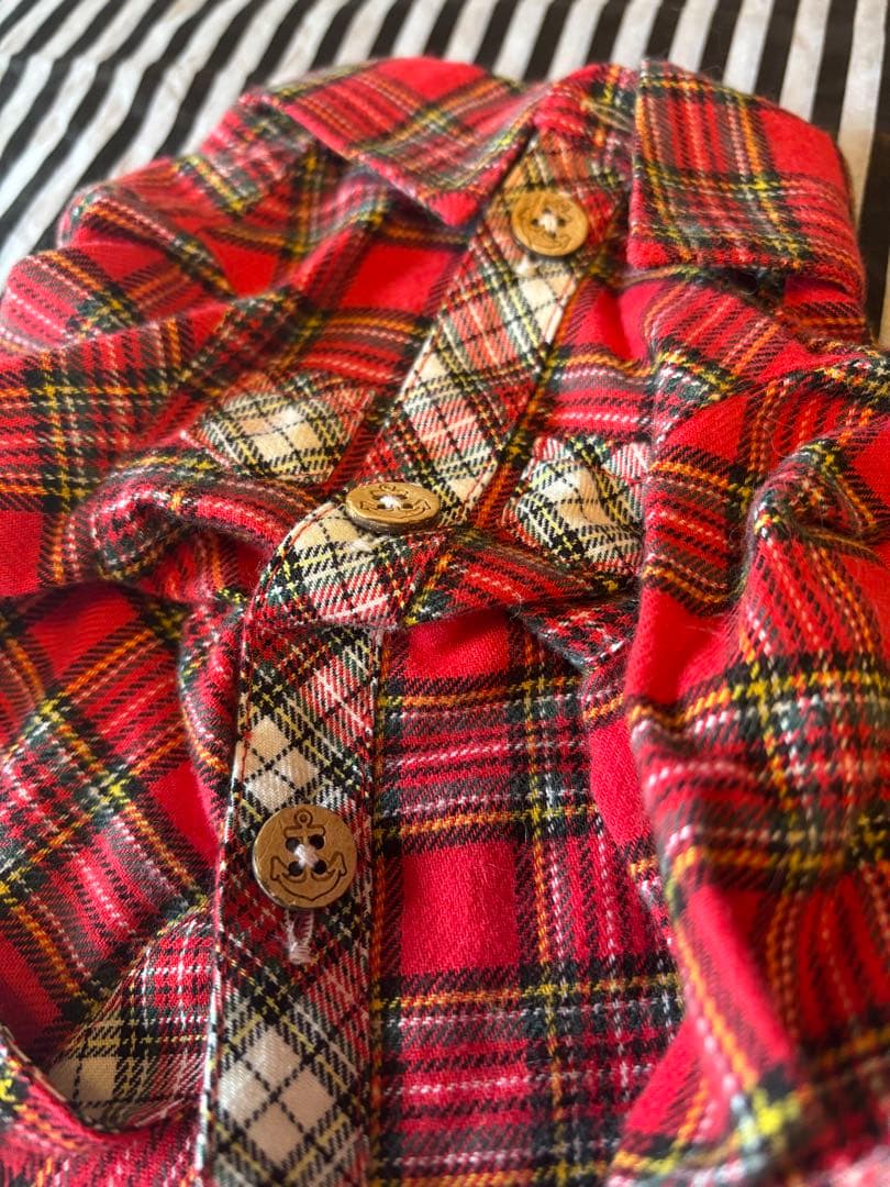 21◆チェックシャツ　PUERTO お洋服　犬