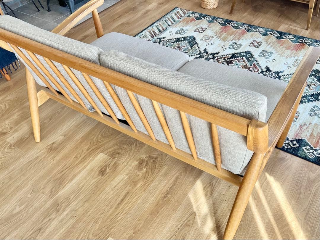 2人掛けソファ 天然木 北欧スタイル ナチュラルテイスト