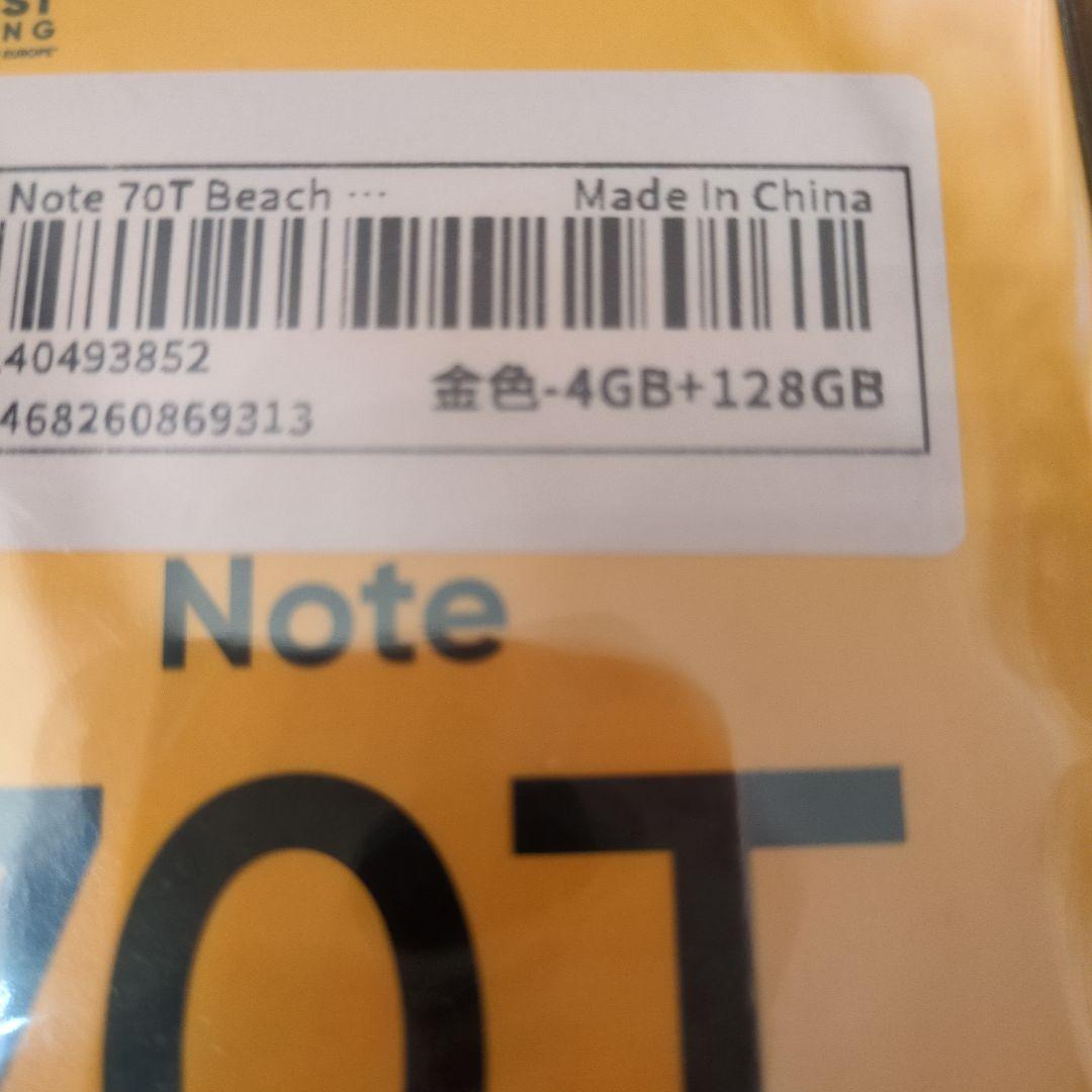 お値下不可！realme Note 70T Gold 4GB 128GB