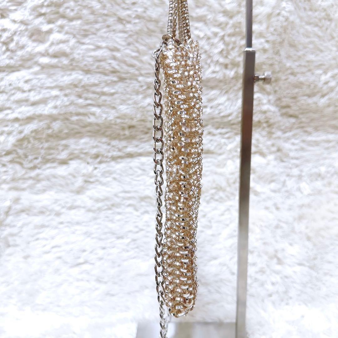 美品✨アンテプリマ　スタンダード　スクエア ミディアム　シルバーゴールド　肩掛け