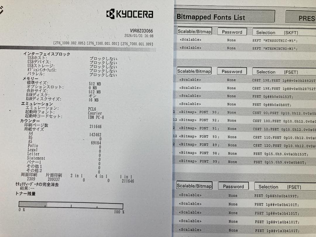 KYOCERA 京セラ A4 モノクロ レーザー プリンター P3060dn