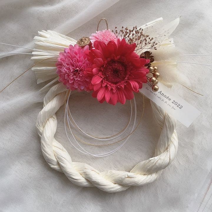 しめ縄　しめ縄飾り　ナチュラル　しめなわ　リース