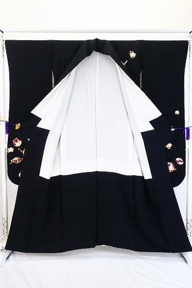 ★専用★美品 振袖 黒 京友禅 黒 金駒刺 糸巻 絵巻 鞠 桜 身丈156cm