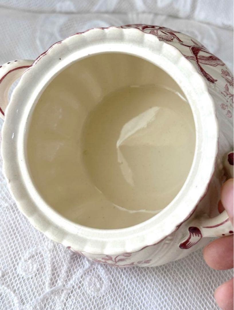 希少　サルグミンヌ シュガーポット シュクリエ 花柄 フランスアンティーク