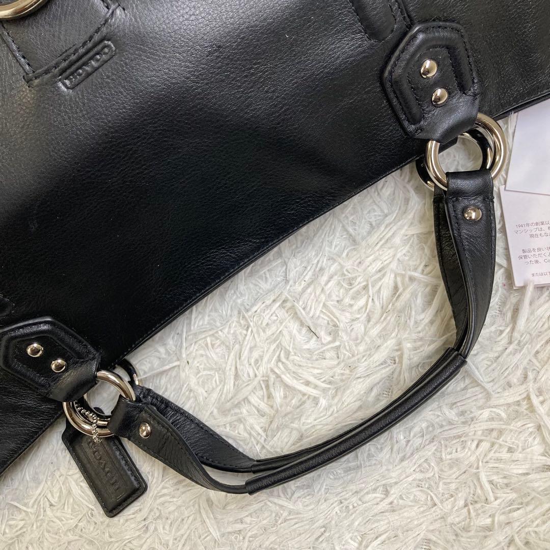 未使用級 coach コーチ 2way 黒 ブラック トートバッグ キャンベル