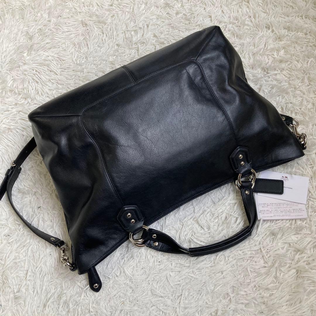 未使用級 coach コーチ 2way 黒 ブラック トートバッグ キャンベル