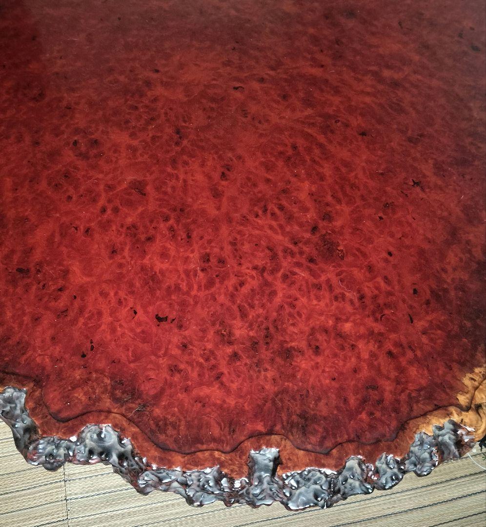 高級 花梨 大 テーブル 座卓 一枚板 瘤 昭和レトロ