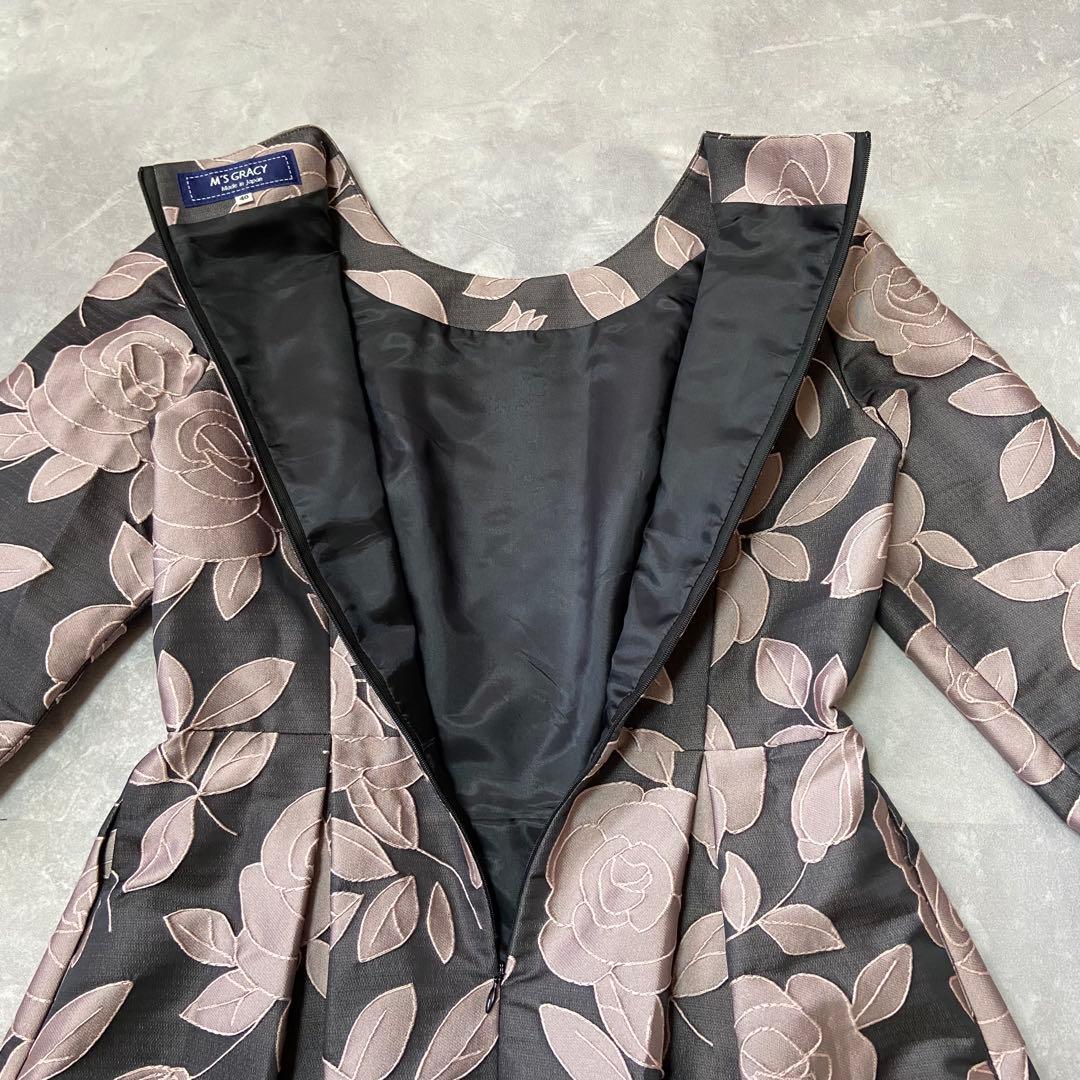 エムズグレイシー シャンブレージャガードローズワンピース 2023AW