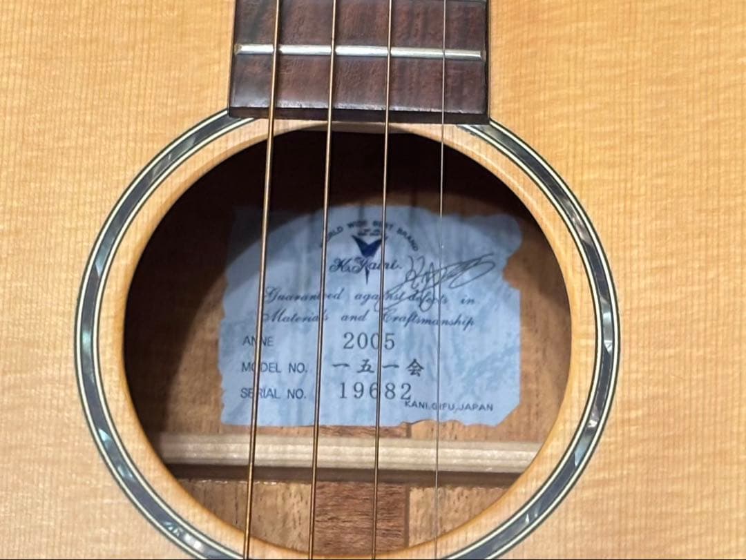 極美品　ケーヤイリ　一五一会ギター