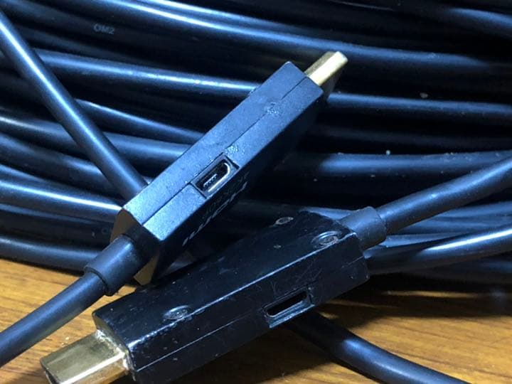 光 SINK HDMI ケーブル 60m 光ファイバーHDMIケー (中古)