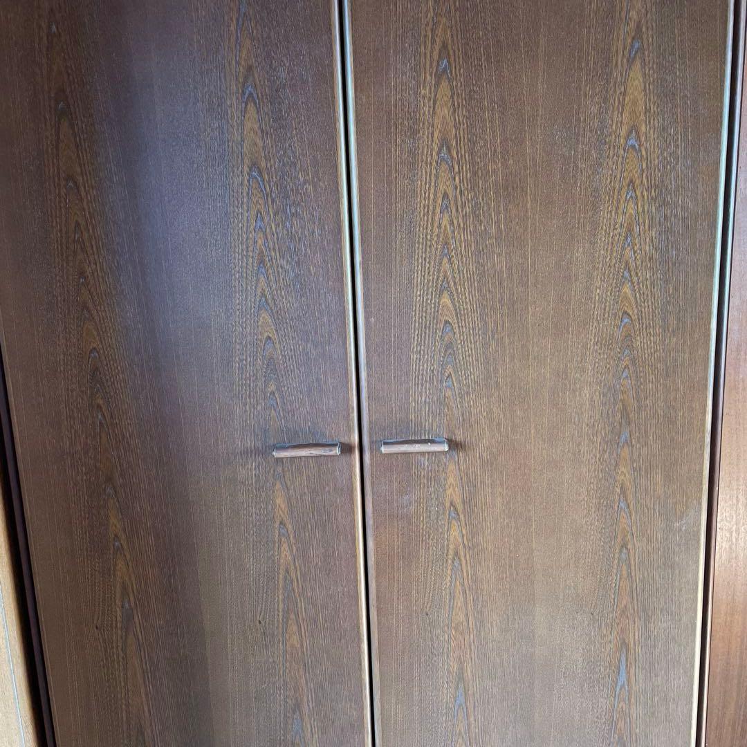 YAMAHA ヤマハの家具　ビンテージ家具　ダークブラウン木製クローゼット 2扉