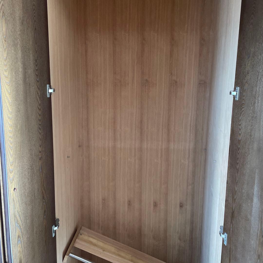 YAMAHA ヤマハの家具　ビンテージ家具　ダークブラウン木製クローゼット 2扉