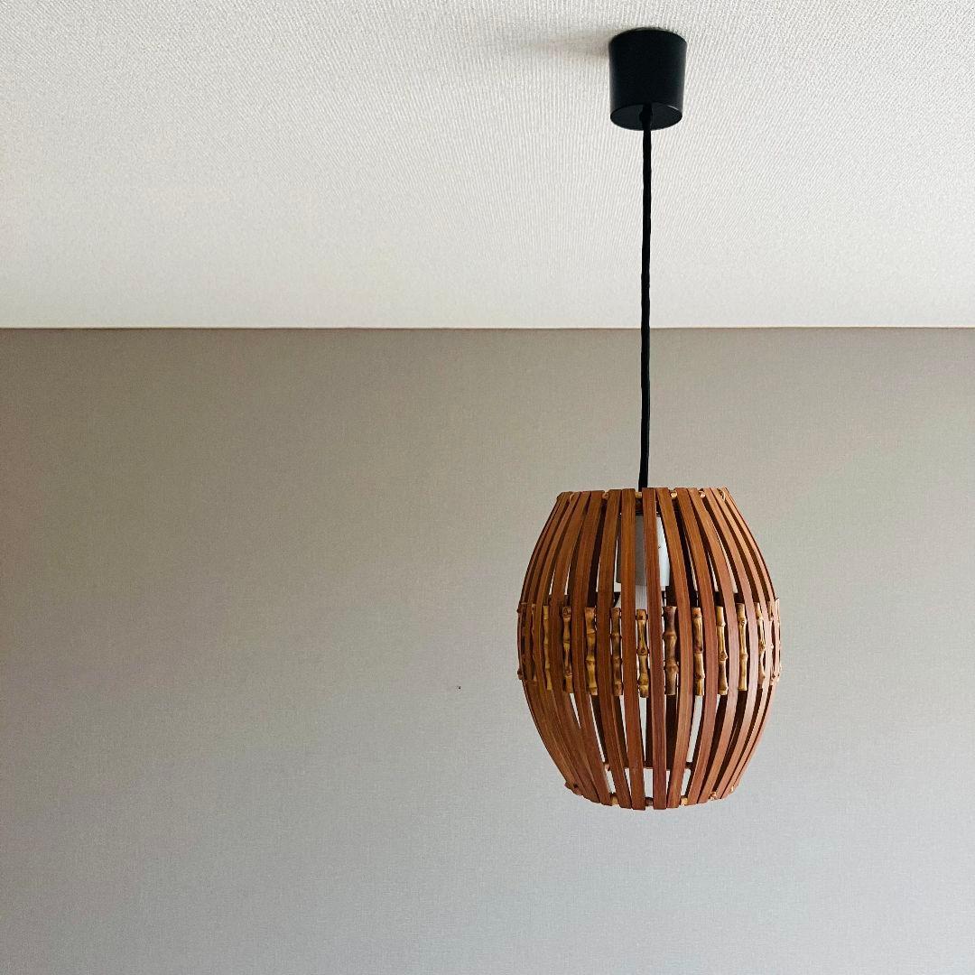 70'S 民藝 ヤマギワ 竹 ペンダントライト セット ジャパニーズモダン