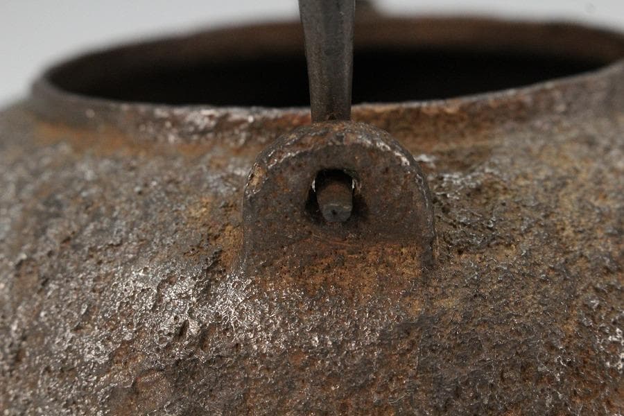 光玉堂造 銀摘 丸鉄瓶(K-XA825)