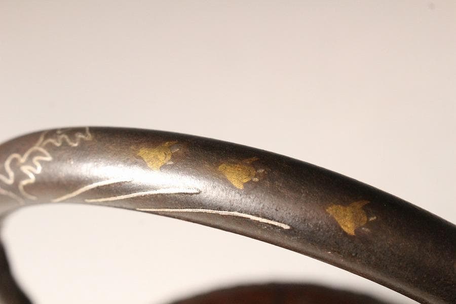 光玉堂造 銀摘 丸鉄瓶(K-XA825)