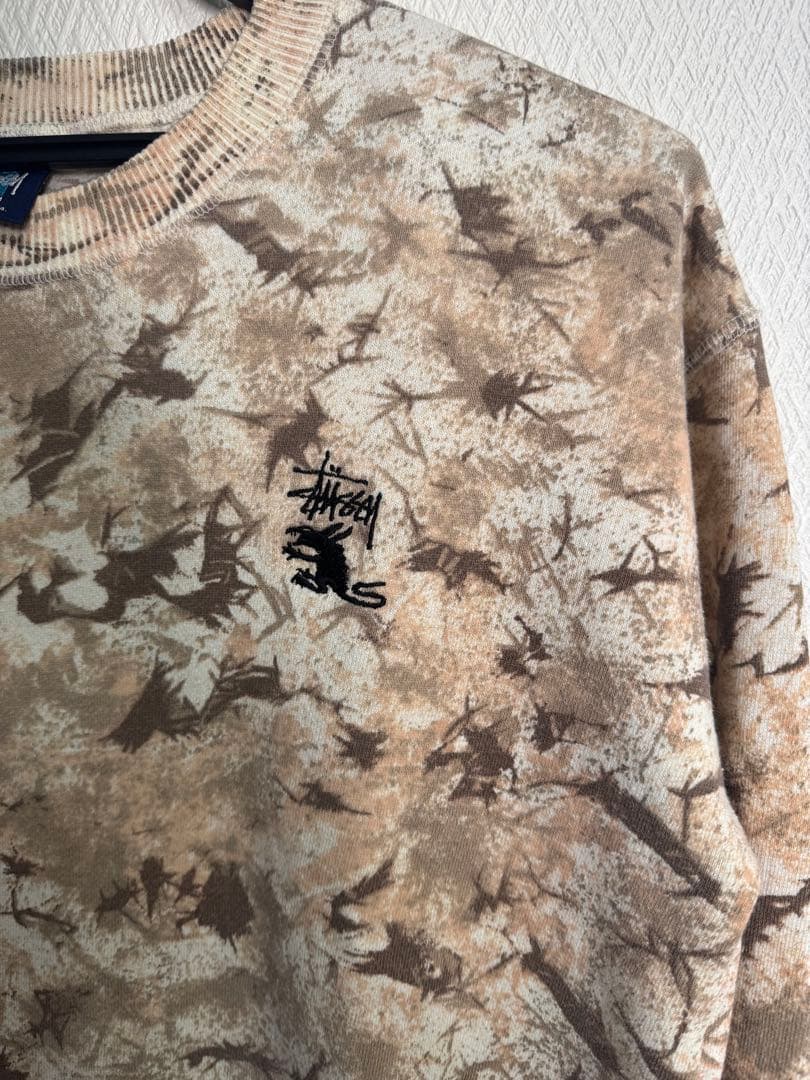 old stussy 迷彩柄 トレーナー Mサイズ 90s 紺タグ　usa