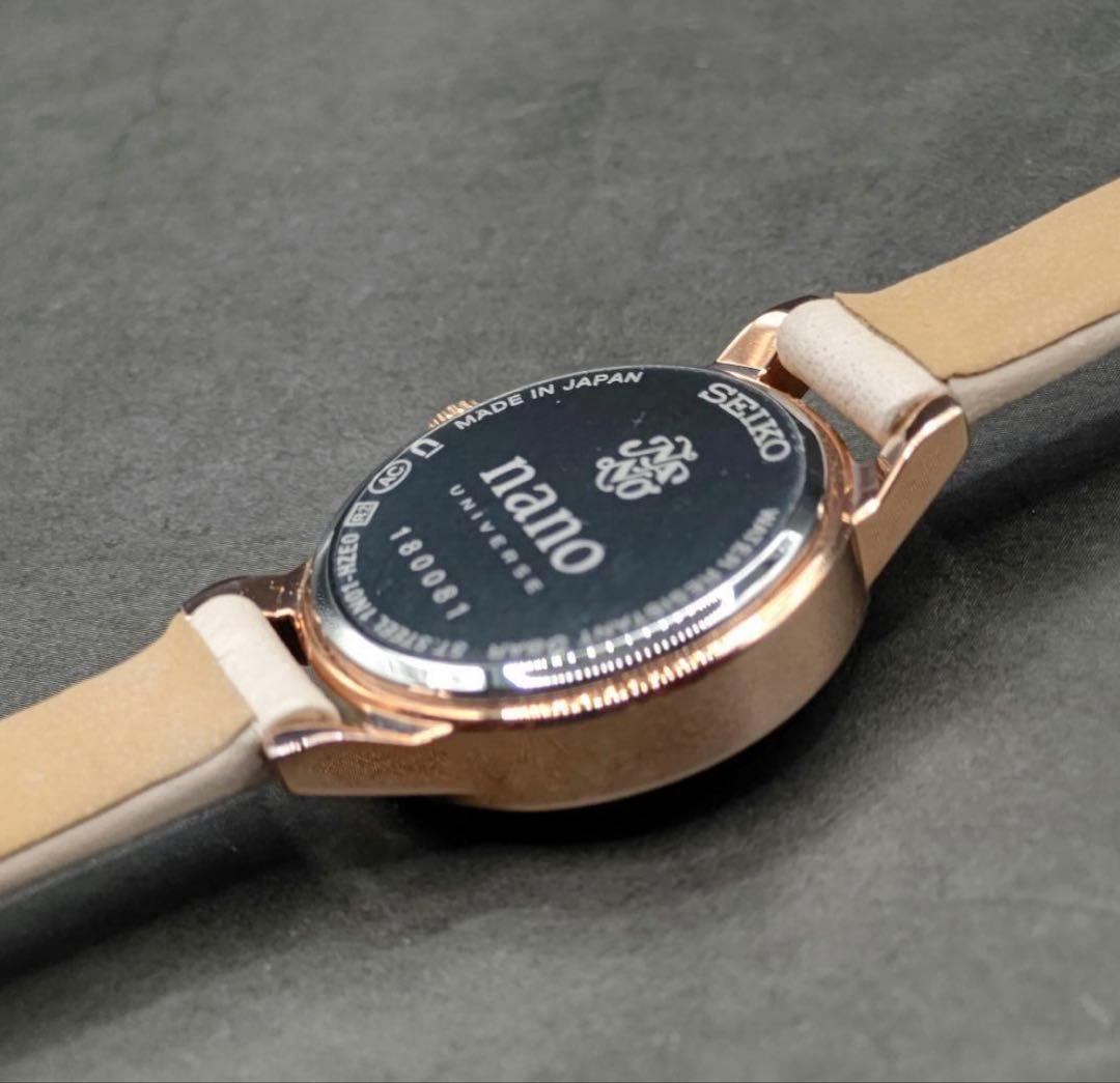 値下げ⭐︎美品SEIKO ナノユニバース⭐︎レザー腕時計
