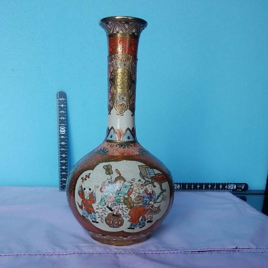 九谷焼花器 宮元窯江戸時代末期