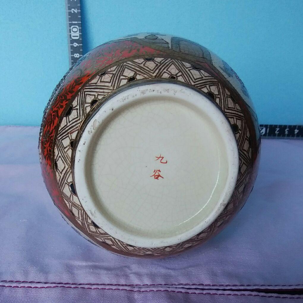 九谷焼花器 宮元窯江戸時代末期