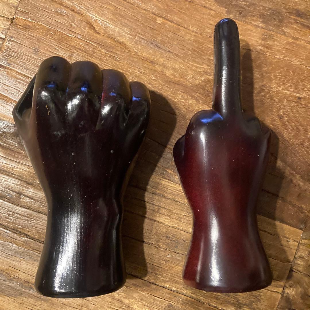 60's 70's ヴィンテージ　オブジェ　ブラックパワー　ヒッピー　FUCK